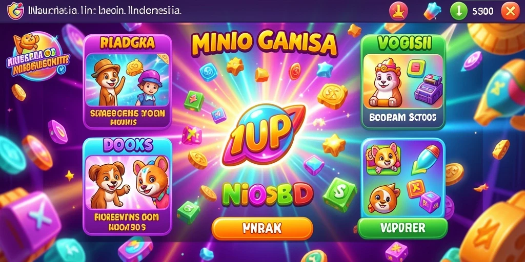 Tampilan permainan yang menarik dan berwarna.