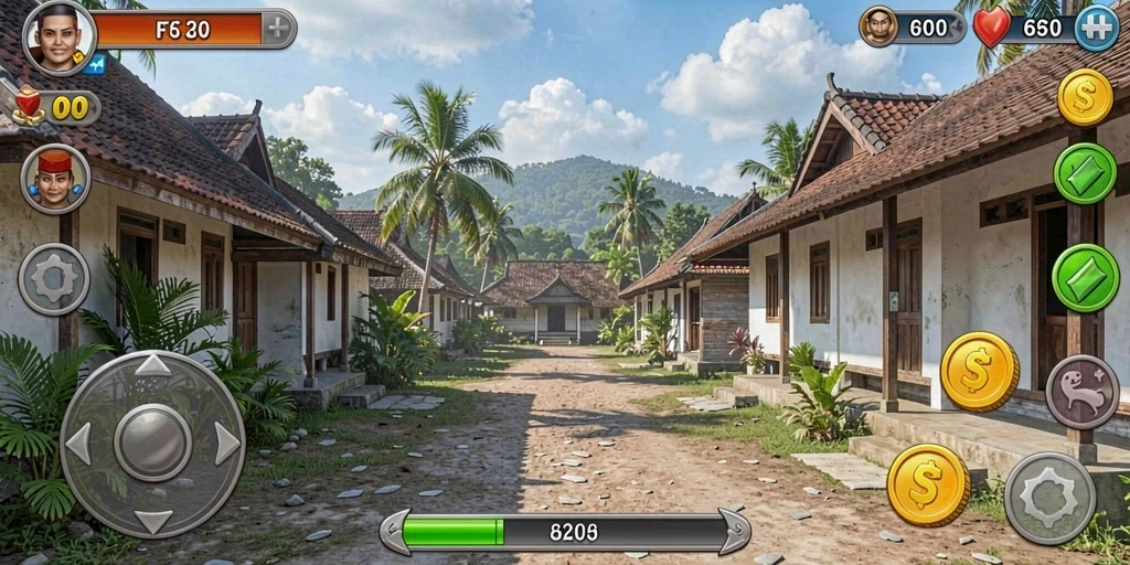 Tampilan grafis yang menawan dan warna yang cerah.