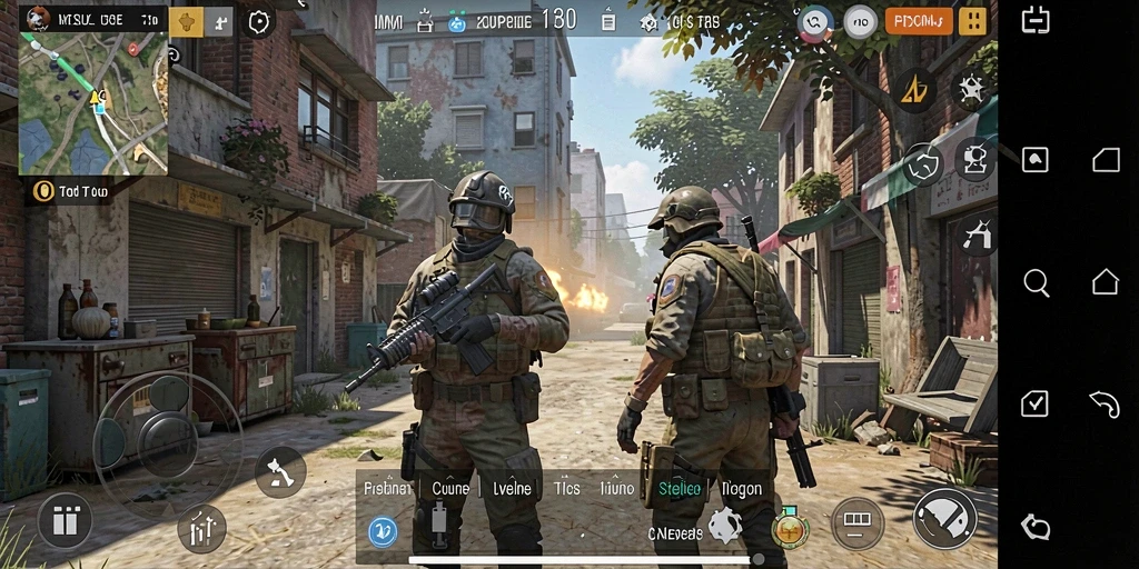 Screenshot menunjukkan karakter utama beraksi di level menarik.
