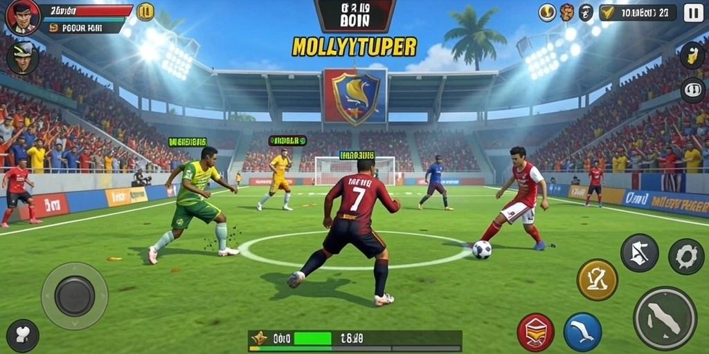 Tampilan menarik dari antarmuka permainan.